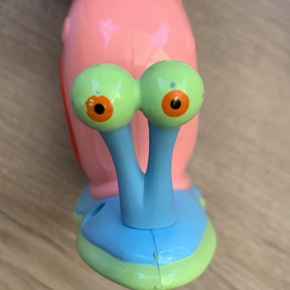 Gary The Snail SpongeBob Square Pants Cartoon Character push car Toy Viacom 2002 - Picture 5 of 6